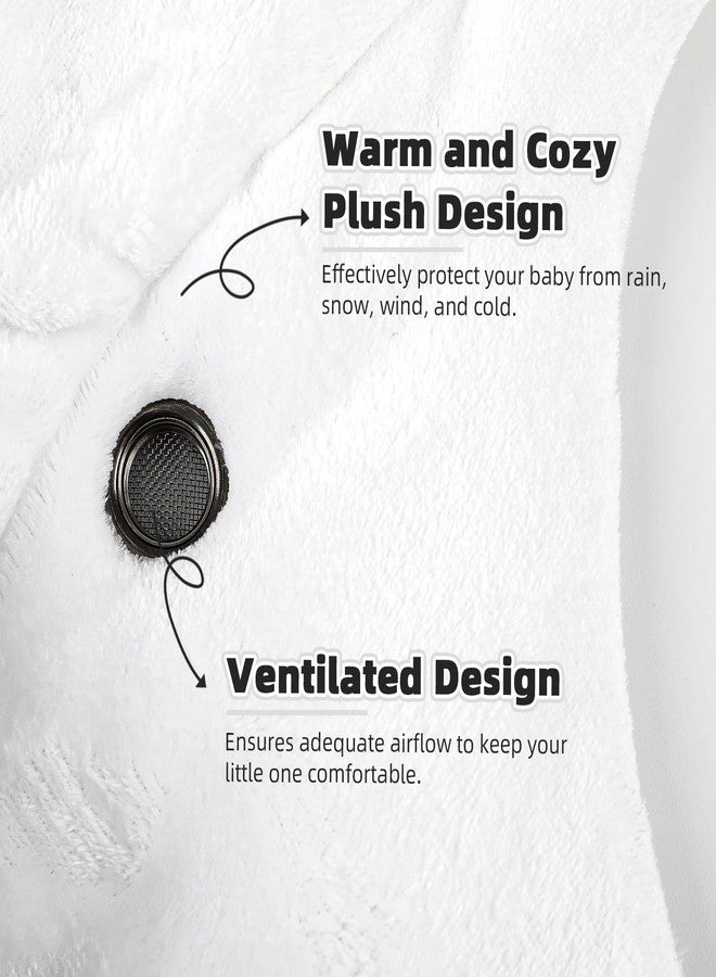 GFU Winter Car Seat Cover Baby, GFU Warm Carseat Cover for Babies, Universal Infant Car Seat Canopy Waterproof, Cold Weather Shield Coats Black Star - Image 4